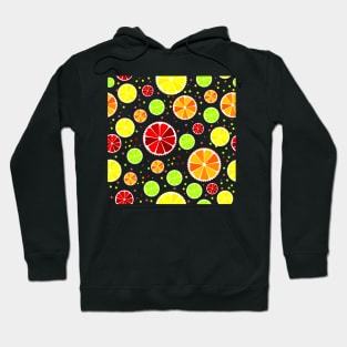 Bright Citrus Pattern Hoodie